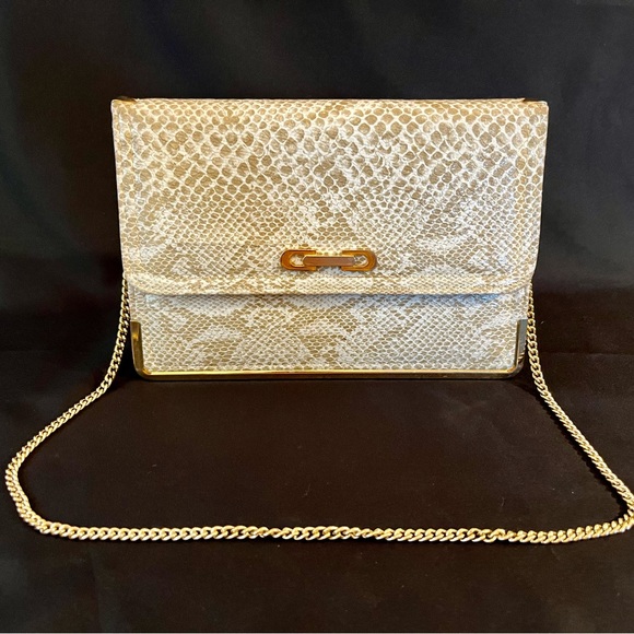 Vintage 1950’s Champagne Gold Leather Handbag in Perfect Condition! - Picture 1 of 8
